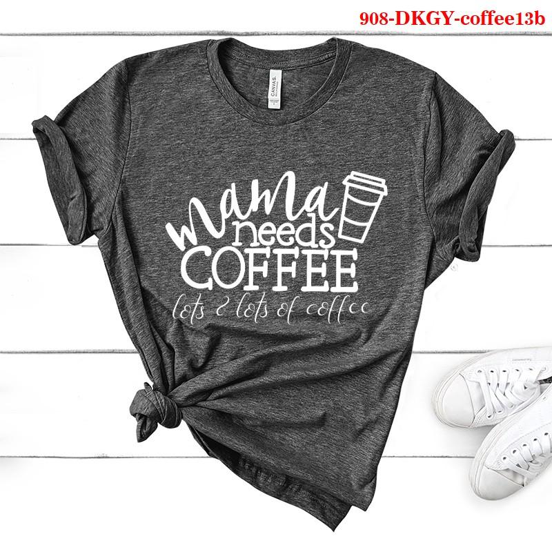 

Летняя футболка с принтом «Мама нуждается в кофе», женская повседневная рубашка с коротким рукавом, женские свободные топы