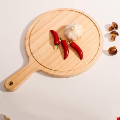 ZISIZ Pine Wood Pizza Board with Groove
