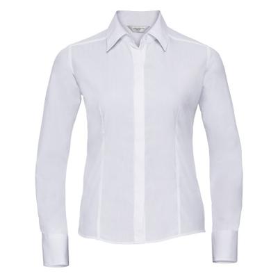 Ladies/Womens Collection Long Sleeve Poly-Cotton Easy Care Fitted Poplin Shirt