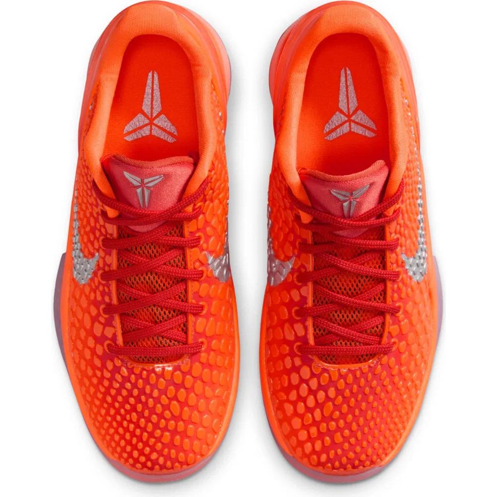 Nike Zoom Kobe 6 GS Total Orange Dětské tenisky Metalicko-stříbrná Kosmická hlína FV9676-800