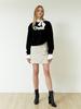 I Jeno Ri Ivory Tweed Check Skirt