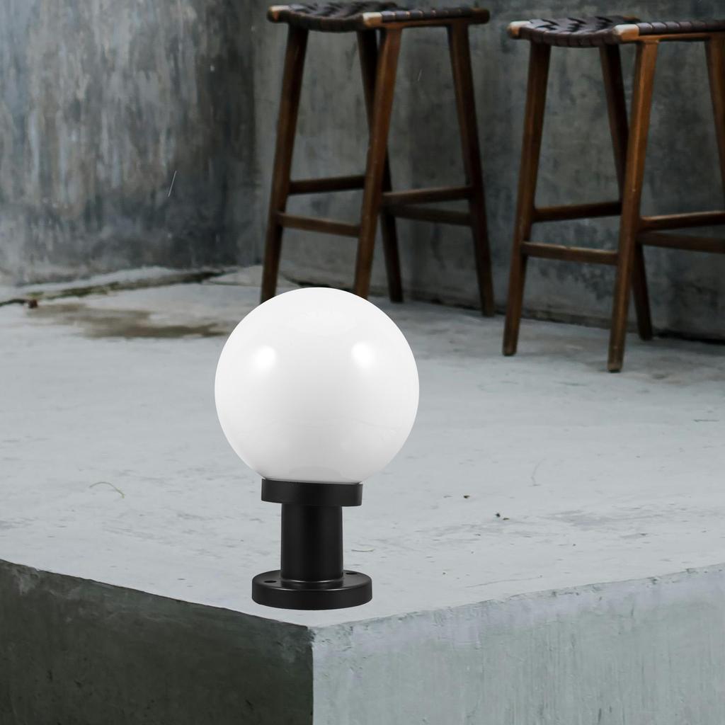 15Cm Acrylic Outdoor Lamp Shade Globe Style Post Light Fixture Simple Elegant Design Eye Comfort Lighting for Exterior Column