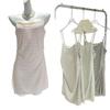 Robe de nuit d'été en soie glacée pour femmes, fine, sans manches, pour la maison