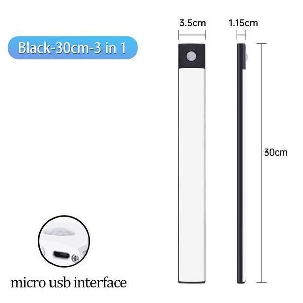 1PC  Led Motion Sensor Cabinet Light, Under Counter Closet Lighting, Intelligent Light, Wireless Magnetic Usb Rechargeable Kitchen Night Lights