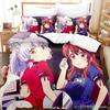 Kawaii Das Dämonenmädchen von nebenan Bettwäscheset Einzelbett Twin Full Queen King Size Bettset Erwachsener Kind Schlafzimmer Bettbezugsets Anime