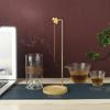 Glass Incense Holder Anti-Ash Flying Incense Burner Snow Mountain Incense Stick Holder with Ash catcher for Yoga Meditation
