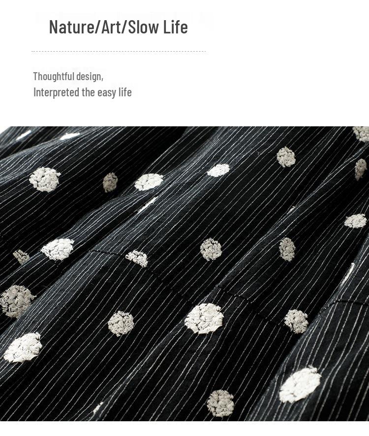 2025 Polka Dot Quilted A-line Women's Skirt - Black, Warm, Trendy, Autumn/Winter