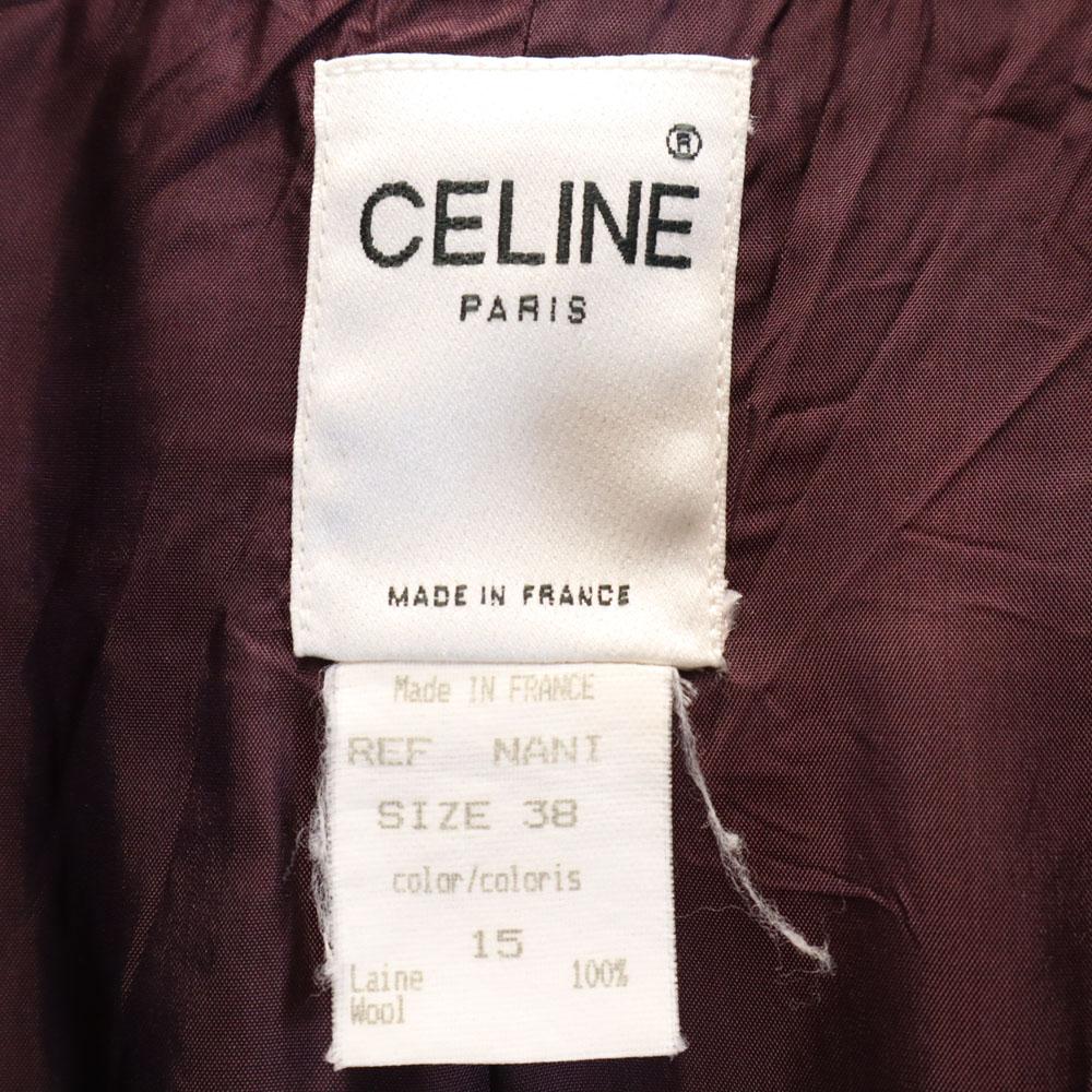 Celine Made In France 3 Piece Jacket Setup 38 Bordeaux Women Used