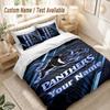 Custom Name Bedding Set 3 PiecesPenrith Panthers Print Duvet Cover + 2 Pillowcases Soft Bed Decor