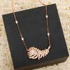 Hot Brand Vintage Full Diamond Women's Necklace Luxury Jewelry for Women Feather Designer Pendant Pure 925 Silverparty  Necklace