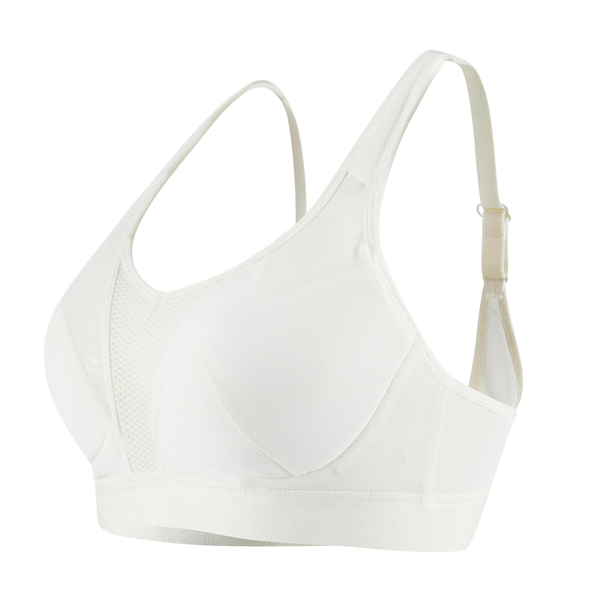 

DECATHLON Classic Adjustable Solid Color Breathable Quick Dry Sports Bra Women s Off-White XL CD экрю