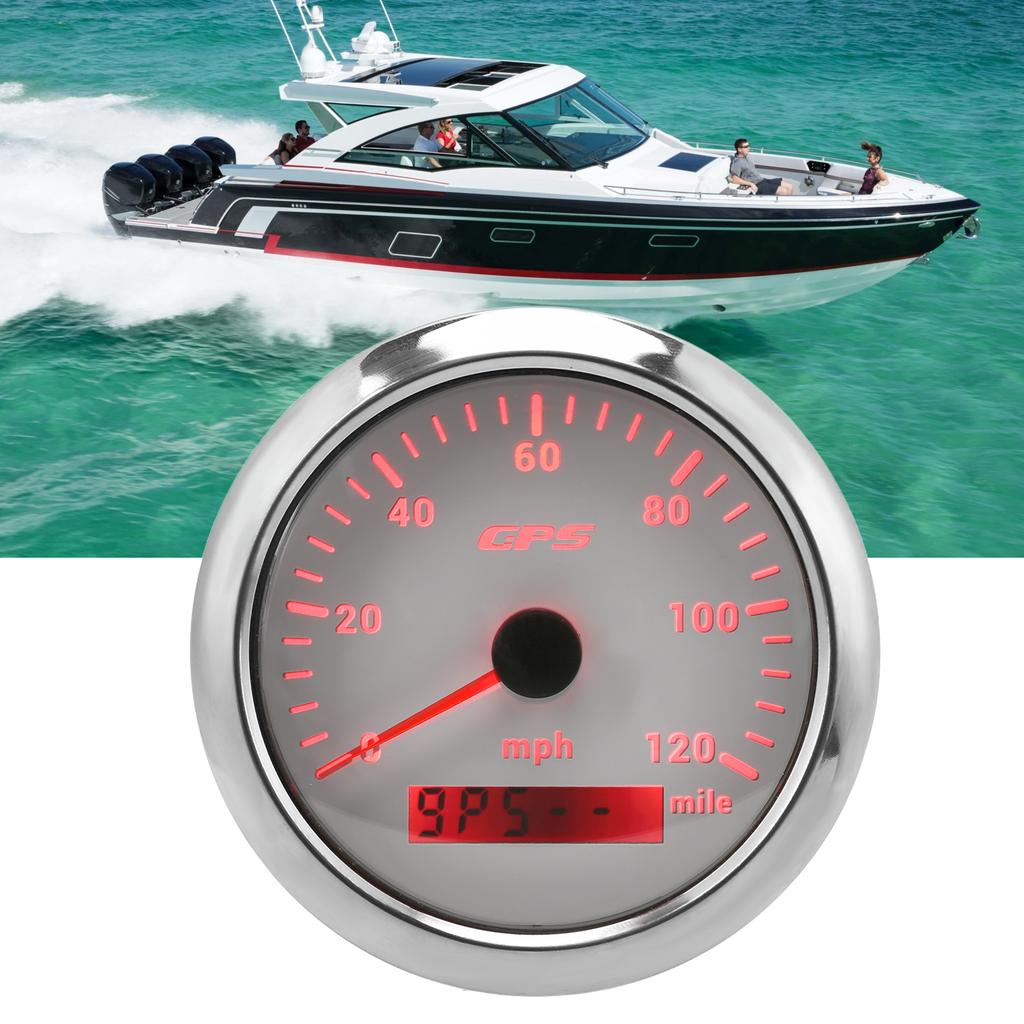 GPS-Tachometer 85mmGrad3,35in Kilometerzähler 120 MPHGradH IP67 Wasserdicht für Schrittinstrumente