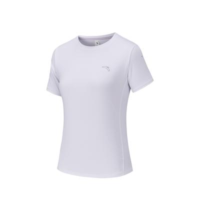 Running Series Womens Short Sleeve Knitted T-Shirt 2026 Summer Women Tops Pure-White 962625105-1