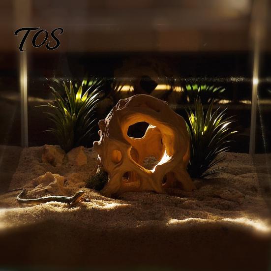 Safe Aquarium Ornament Hideout Tree Ball, 3D Printed Natural Look Root Reptile Hideout, Gecko Habitat Accessory Fish Cave, Decorative Shelter