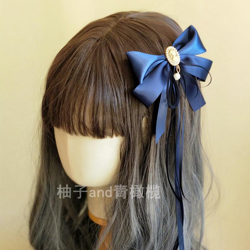 

Dark Vintage Gothic Hairpin Star Galaxy Forbidden Land Rose Blue Lolita Small Hat Flower Hair Accessories