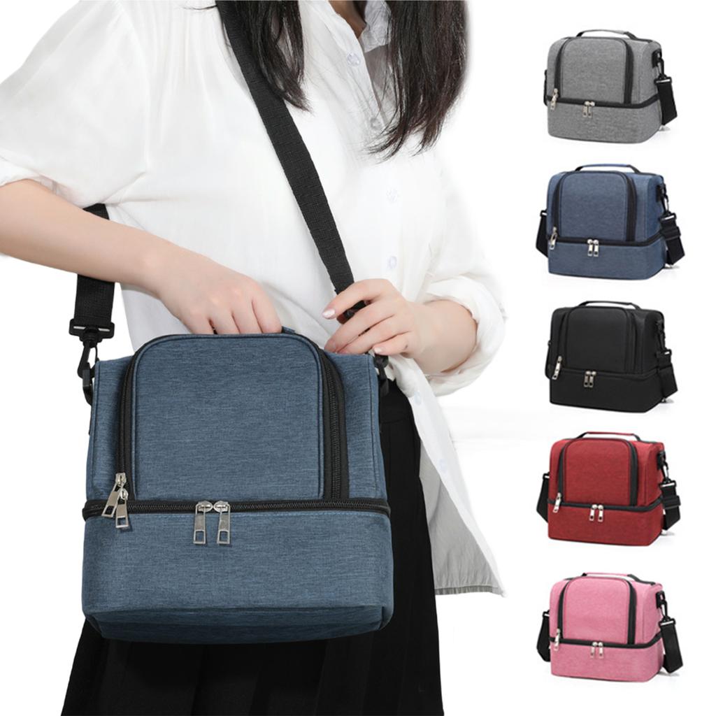 Large Capacity Lunch Box Lunch Bag Leakproof  Lunch Tote Bags with Adjustable Shoulder Strap for Office Work Picnic Travel
