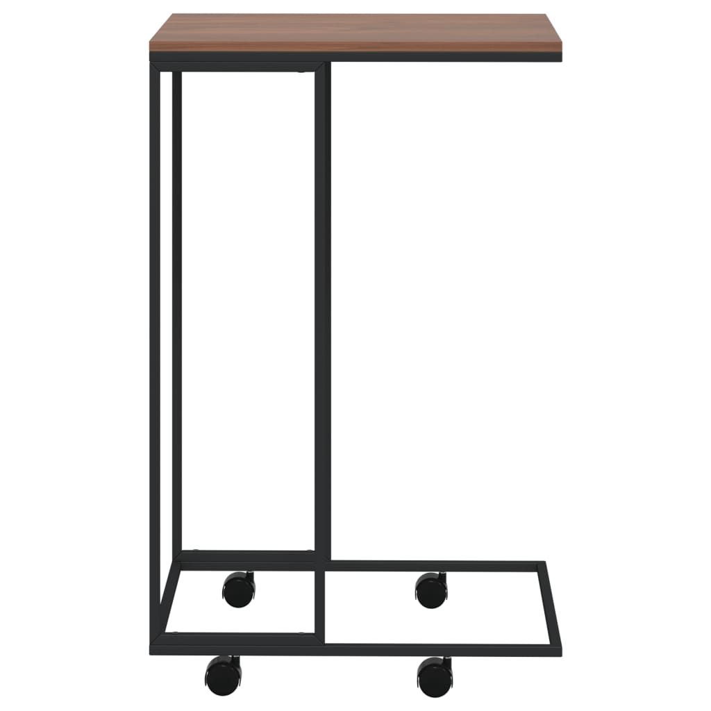 VidaXL Side Table with Wheels Black 40x30x63.5 Cm Engineered Wood 343096