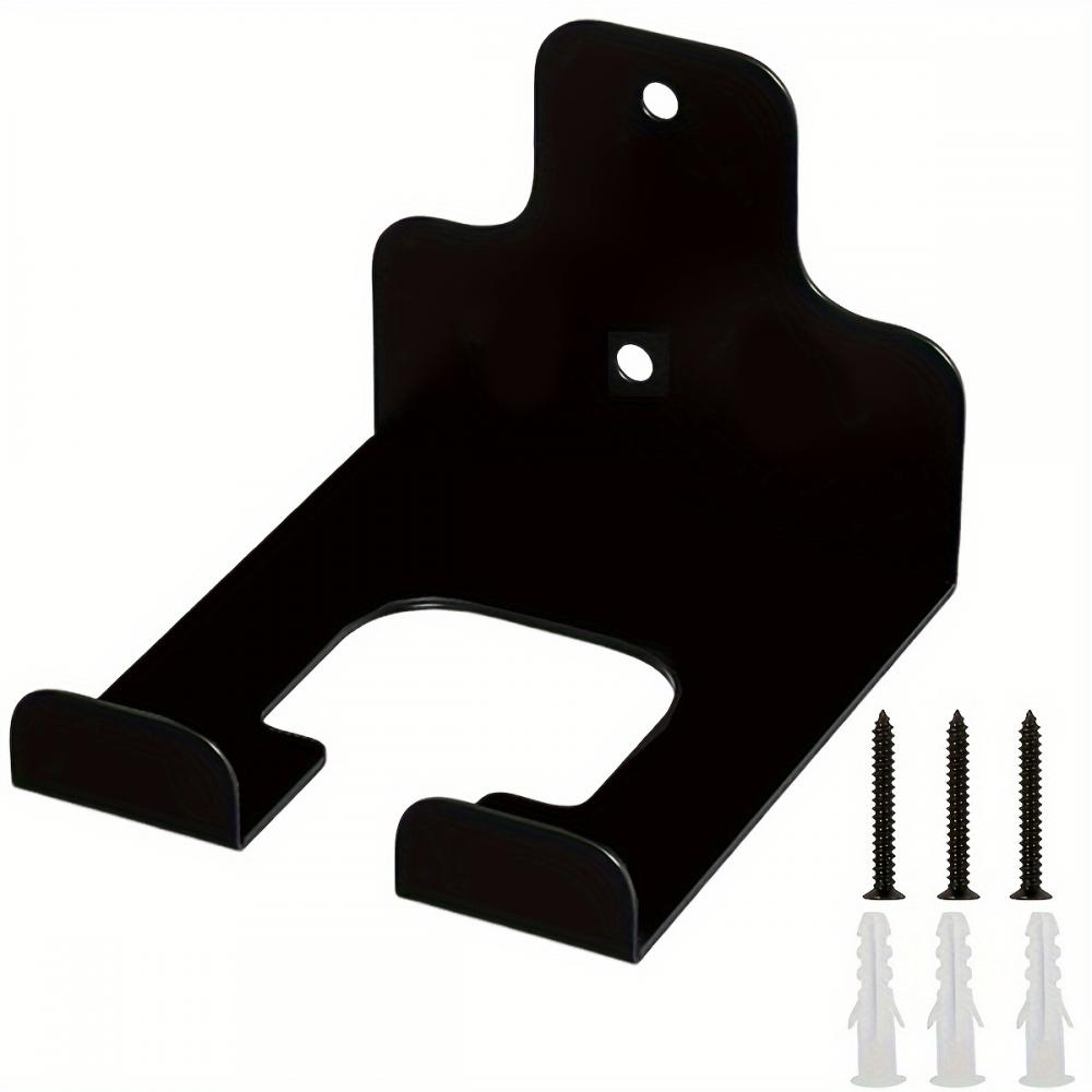 

Настенный органайзер для садовых инструментов, многофункциональная стойка для хранения в гараже для электротриммера, газонокосилки, оборудования, экономящая место, прочная конструкция чёрный