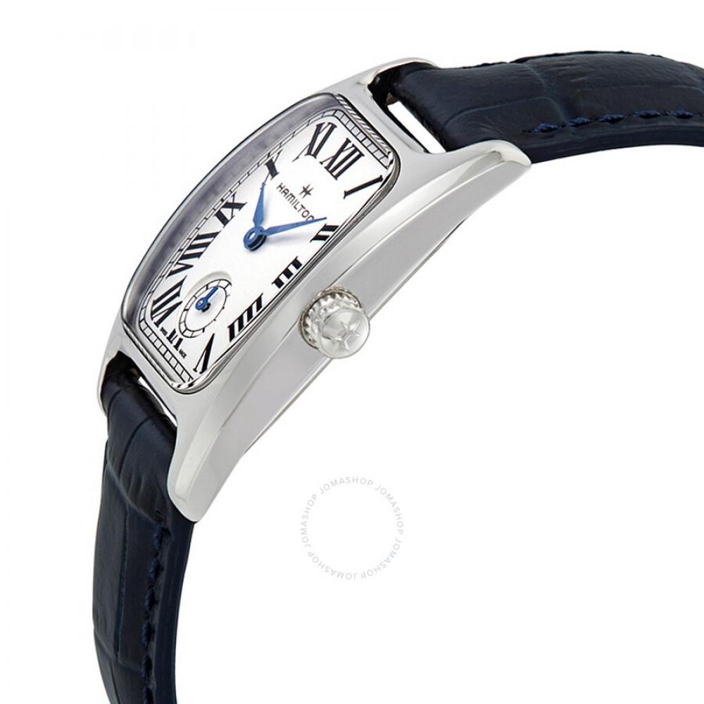 Hamilton Boulton Silver White Dial Blue Leather Ladies Watch H13321611