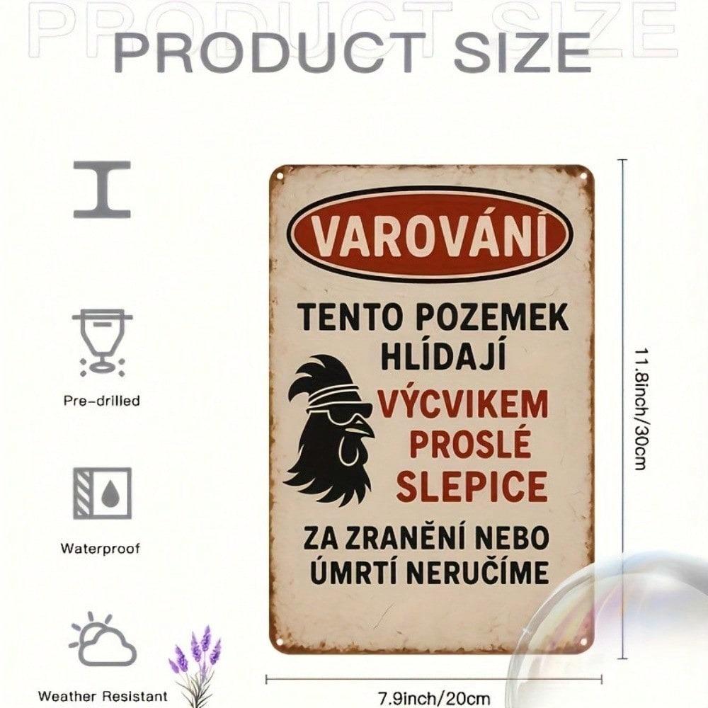 Baroque Vintage Metal Tin Sign 8x12 Inch Distressed Iron Wall Art Czech Slogan Pub Cafe Garage Home Decor