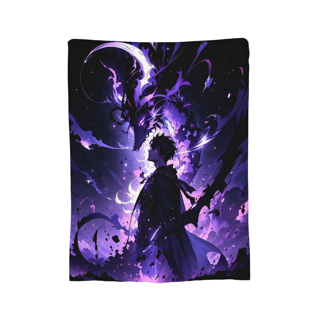 Solos Levelings Vintage Anime Plush Blankets  Awesome Throw Blanket for Home 125*100cm Bedspread,