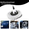 Tilting 15° Car Wash Brush 40" Aluminum Alloy Telescopic Microfiber Track Broom Cleaning Handle