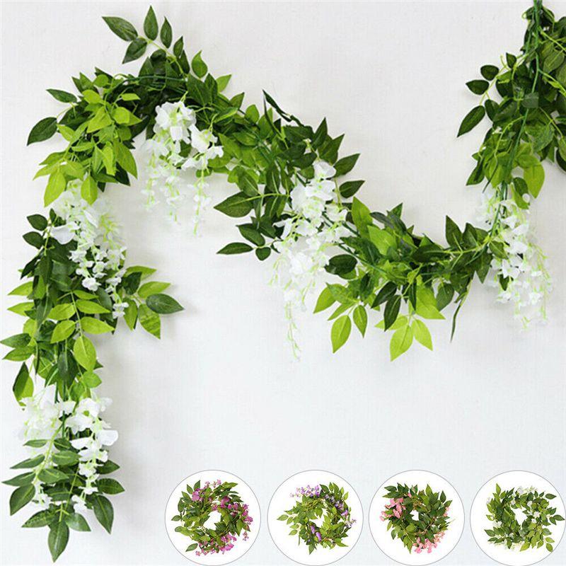 Exquisite 2x Artificial Wisteria Flower Vine Ideal For Elegant Indoor And Outdoor Decoration