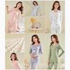 Autumn Winter Cotton Printed Floral Women Thermal Underwear Sets Slim Warm Suit