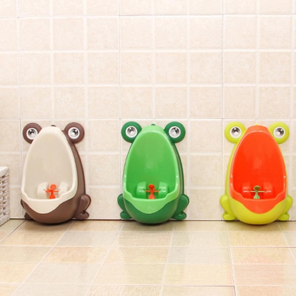 Cute Frog Potty Training Urinal for Boys Toilet with Suction Cup Cartoon Kids Urinal Trainer with Funny Aiming Point