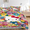 3pcs Hello Kitty Duvet Cover Set - Machine Washable, Includes 1 Duvet Cover and 2 Pillowcases, No Core Included, All-Season Home Decor for D