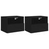 VidaXL Meubles TV muraux 2 pcs noir 40x30x30 cm bois d'ingénierie 836843