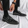 Large Size Foot Casual Leather Shoes Men's Pointed Business Dress Leather Shoes Fashion Trend British 38 Single Shoes 48