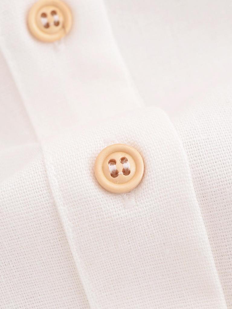 2025 Spring Women's European & American Style Linen Mid-Sleeve Shirt - Fashionable & Versatile
