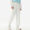Li Ning Badfive Solid Color Large Pocket Straight Leg Casual Pants Women Pants Cloud-White AKXS300-2