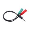 For Earphone Headphone Jack Mic Audio Cable Audio Cable 3.5mm Female Y Splitter Cable AUX Cable Cable Converter Cable Adapter