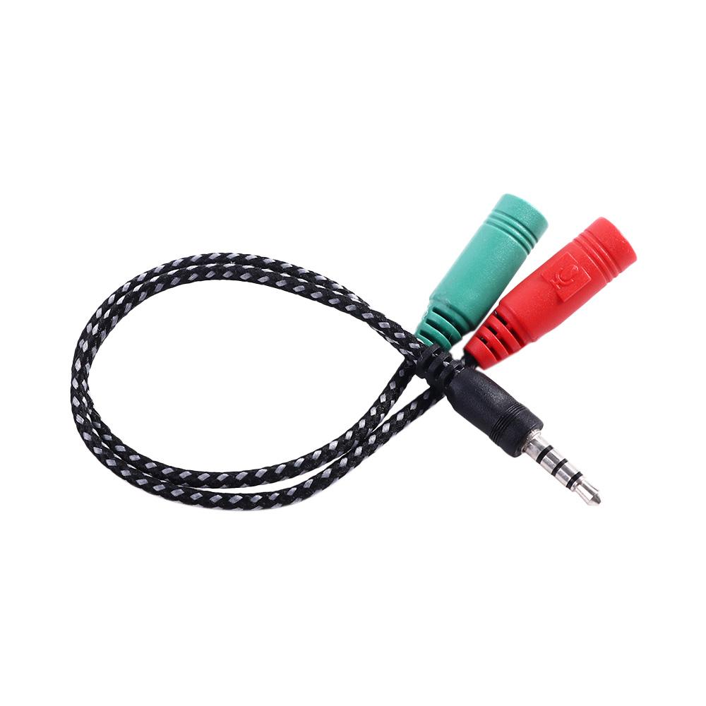 For Earphone Headphone Jack Mic Audio Cable Audio Cable 3.5mm Female Y Splitter Cable AUX Cable Cable Converter Cable Adapter