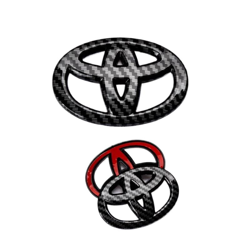 2026 New For Toyota ABS Overlay Car Steering Wheel logo sticker For Toyota Coorolla Camry reiz RAV4 Crown Avalon CHR Prado Avalo