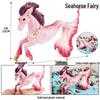 Children's Fantasy Dragon Toy Set: Knight, Elf, Animal, and Fire-Breathing Flying Dragon Model