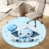 1PC Elephant Balloon Non-Slip Floor Round Carpet, Office, Family, Bedroom, Large Area Rug Indoor Rugs, Vibrant Colors-Z0437
