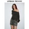 UR 2025 Women's Sequin Off-Shoulder Short Knit Top