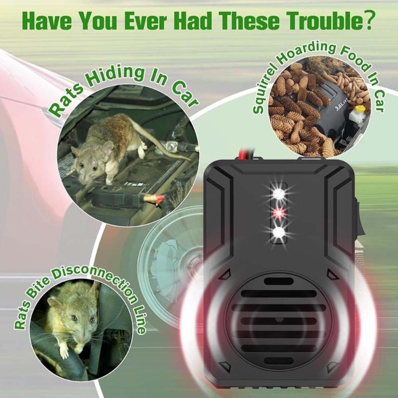 Ultrasonic Mice Repellents with LED Indicator Ultrasonic Mouse  Repellents for Engines Protects Against Rodents & Squirrels