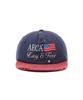 AECA Aeca Retro Flag Flat Cap-Navy