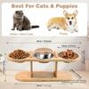 Support surélevé en bois pour gamelles d'animaux de compagnie, mangeoire réglable pour chats et chiens
