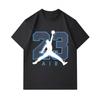 Herr 100% Bomull Rundhalsad Kortärmad T-shirt, Avslappnad Basket 23 Nummer Tryck Bekväm Lös Topp för Daglig Gatumode Atletisk Sommar T-shirt