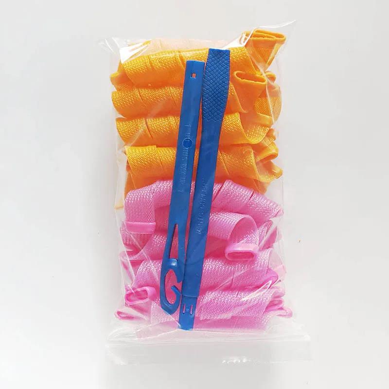 12/18/10pcs Hair Curler Rollers Women Spiral Curls Heatless with 2 Pcs Hooks DIY Wave Shape Rollers Spiral Round Curls Hair Tool