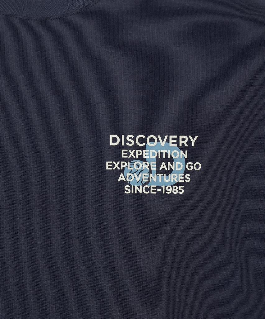DISCOVERY EXPEDITION Unisex Heavyweight Small Letter Short Sleeve T-Shirt (D/Navy)