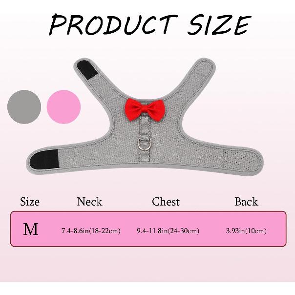 2 Set of Bunny Harness and Leash,Adjustable Bunny Leash for Small Pets. This Complete Rabbit Harness and Leash Set Features Soft Mesh Vests for Safe