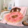 1 Stück Donut Hund Leichte Flanelldecke, Bequeme und Warme Decke, für Büro und Camping Schlafsofa, Wohnzimmer152