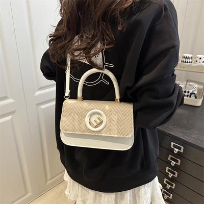 Temperament Box Simple Summer  New Fashion Texture Large Capacity Shoulder Crossbody Portable Small Square Bag Women
