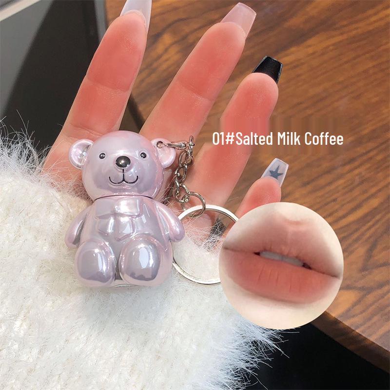 Art Value Little Bear Velvet Matte Lip Mud: Natural Moisturizing Lip Gloss for Women (A2430)